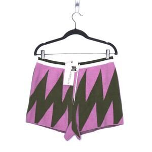 SER.O.YA NEW Beau Shorts Soft Terry Zig Zag High Waist Cheeky Casual Women's L